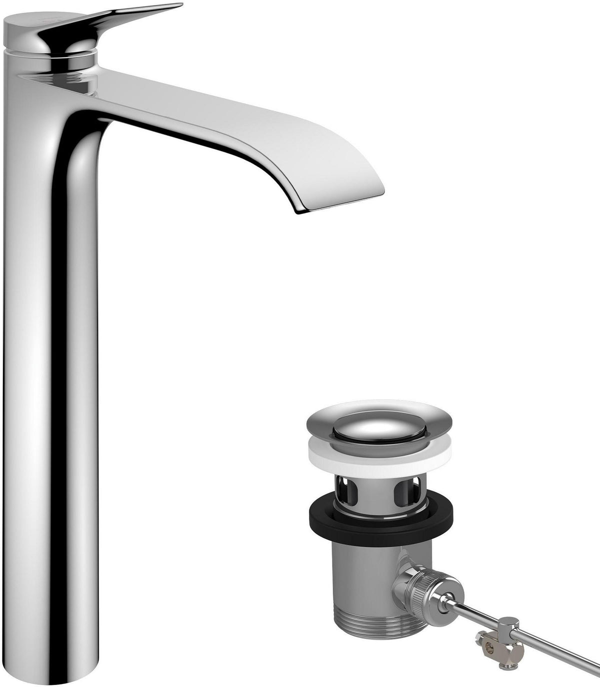 HANSGROHE Vivenis 250 Waschtischmischer mit Zugstangen-Ablaufgarnitur, chrom