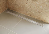 HANSGROHE RainDrain Original Duschrinne Fertigset 1200 mm – rahmenloses Design, Edelstahl gebürstet