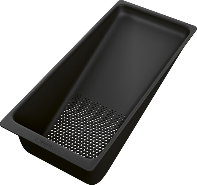 Hansgrohe Multifunktionssieb F14 für Küchenspülen – Mattschwarz, Kunststoff