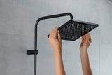 HANSGROHE Kopfbrause Crometta E 240 mattschwarz – 240 mm, 1 Strahlart Rain, Anti-Kalk