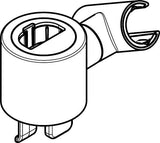AXOR Citterio E Schieber für Brausestange – Chrom, Kunststoff, präzise Höhenverstellung