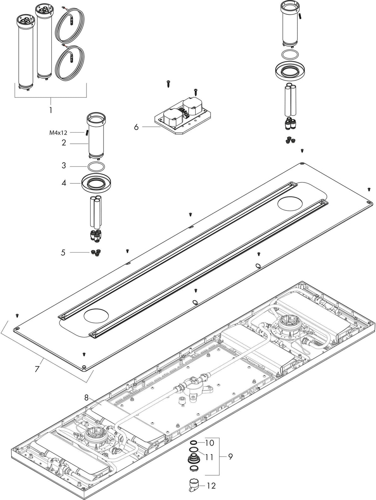 AXOR ShowerHeaven 1200/300 4 Strahlarten mit LED-Licht 3500 K Chrom