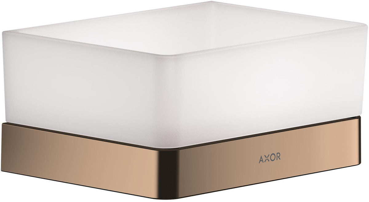 AXOR Universal Softsquare Seifenablage für Dusche, Wandmontage, Glas mit Ablauflöchern, Chrom
