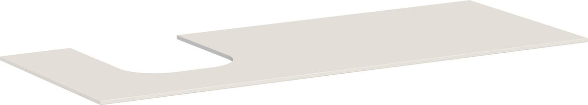HANSGROHE Xevolos E Konsole 1370 mm mattweiß mit Ausschnitt links für Aufsatzwaschtisch