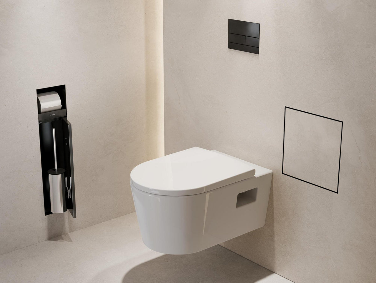 HANSGROHE XtraStoris Rock Einbau-Abfalleimer mit befliesbarer Tür 300/300/100