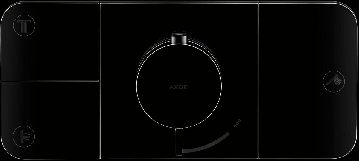 AXOR One Thermostatmodul für 3 Verbraucher – Chrom, Select-Tasten, Eco-Funktion