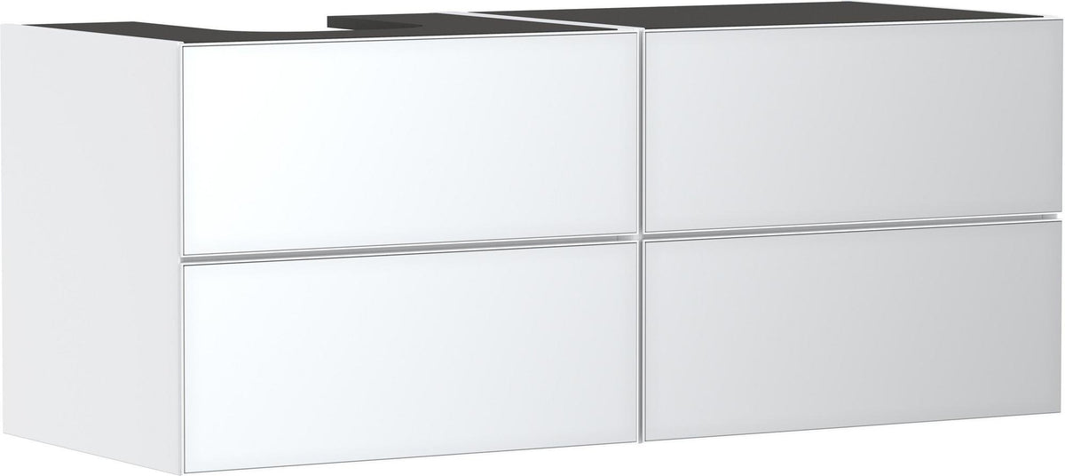 HANSGROHE Xevolos E Waschtischunterschrank 1370 mm mattweiß/eiche dunkel, grifflos