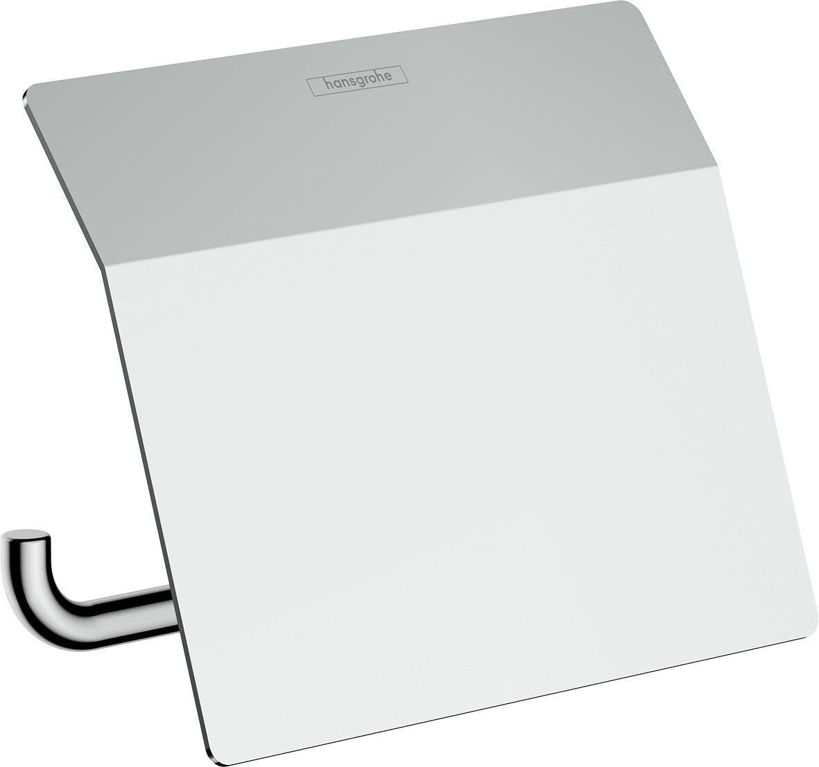 HANSGROHE AddStoris Papierrollenhalter mit Deckel, Chrom, Wandmontage