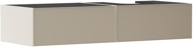 HANSGROHE Xevolos E Waschtischunterschrank 1370 mm – Grifflos, SoftClose, 2 Schubkästen, Sandbeige