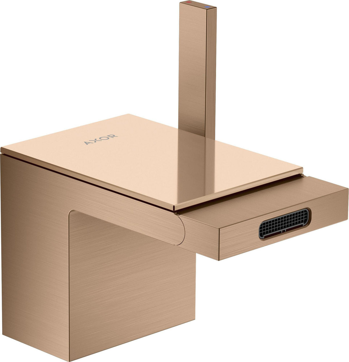 AXOR MYEDITION Einhebel-Bidetmischer ohne Platte polished gold optic mit Push-Open Ablaufgarnitur