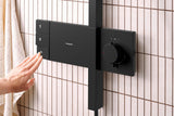 HANSGROHE Raindance Alive S 300 2jet Duschsystem mit Thermostat – Schwarz, 300 mm Kopfbrause