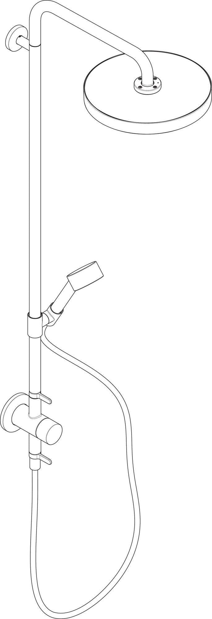 AXOR One Showerpipe Unterputz mit Thermostat & Kopfbrause 280 1jet Chrom – Hansgrohe