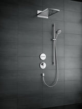 HANSGROHE Raindance Select S 120 Brauseset mit Unica Comfort Stange, 3 Strahlarten, Chrom