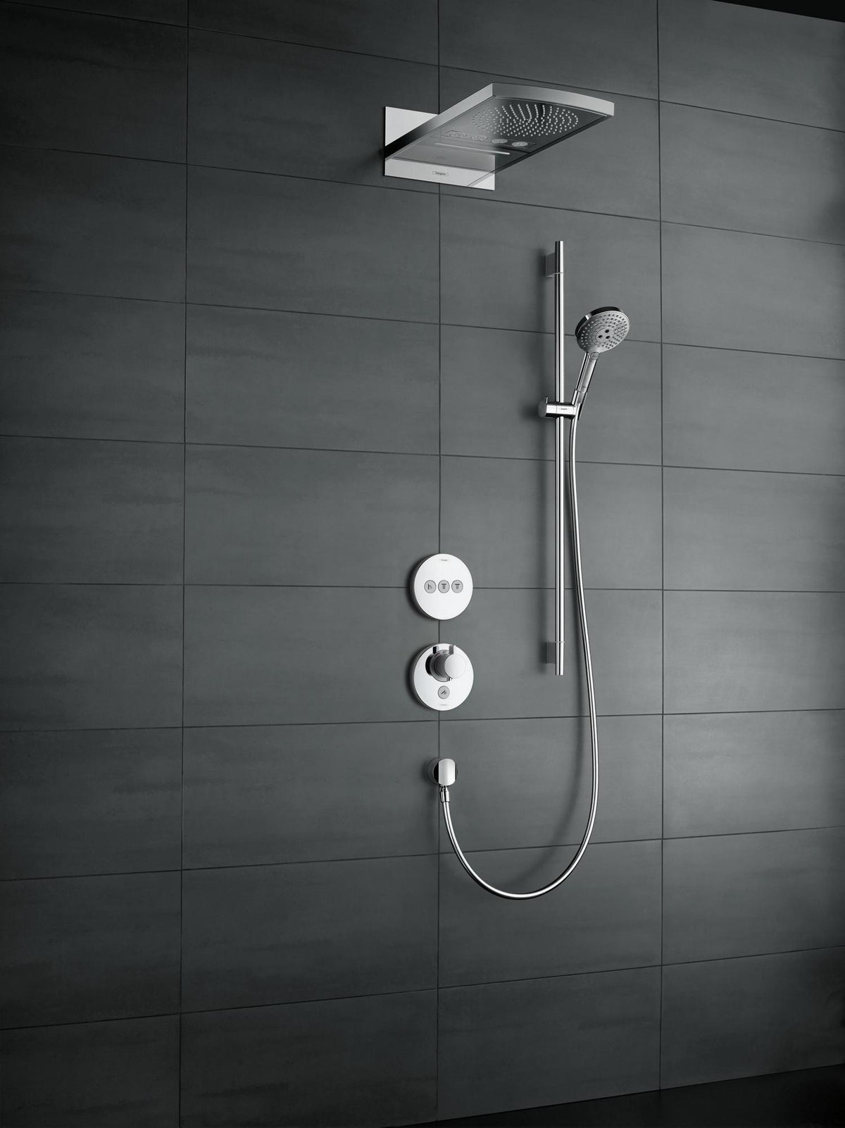 HANSGROHE ShowerSelect S Thermostat Unterputz Highflow für 1 Verbraucher + Abgang Chrom