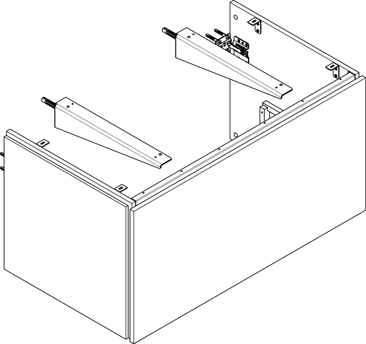 HANSGROHE Xilesa E Waschtischunterschrank 980 mm – 1 Schubkasten, SoftClose, wandmontiert