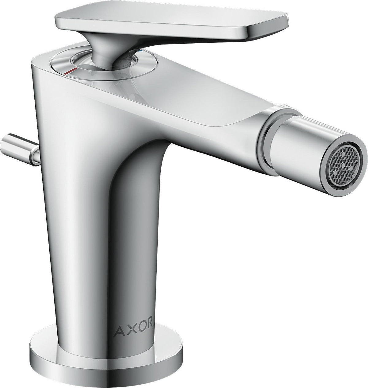 AXOR Citterio C Einhebel-Bidetmischer mit Zugstangen-Ablaufgarnitur, Ausladung 113 mm, chrom