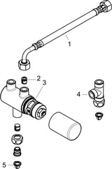HANSGROHE Ecostat Untertischthermostat chrom – Aufputz, Temperaturbegrenzung, 22,5 l/min