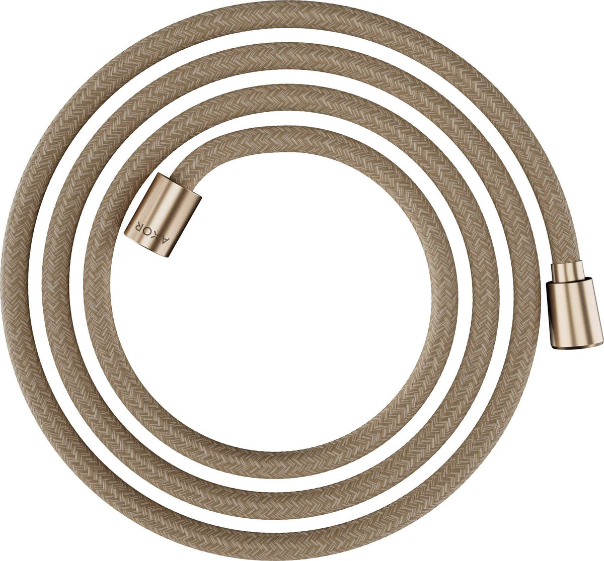 AXOR ShowerSolutions Textilbrauseschlauch 200 cm Chrom – konische und zylindrische Mutter
