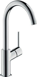 HANSGROHE Talis Einhebel-Waschtischmischer DN 15 mit schwenkbarem Auslauf und Push-Open Ablaufgarnitur, chrom