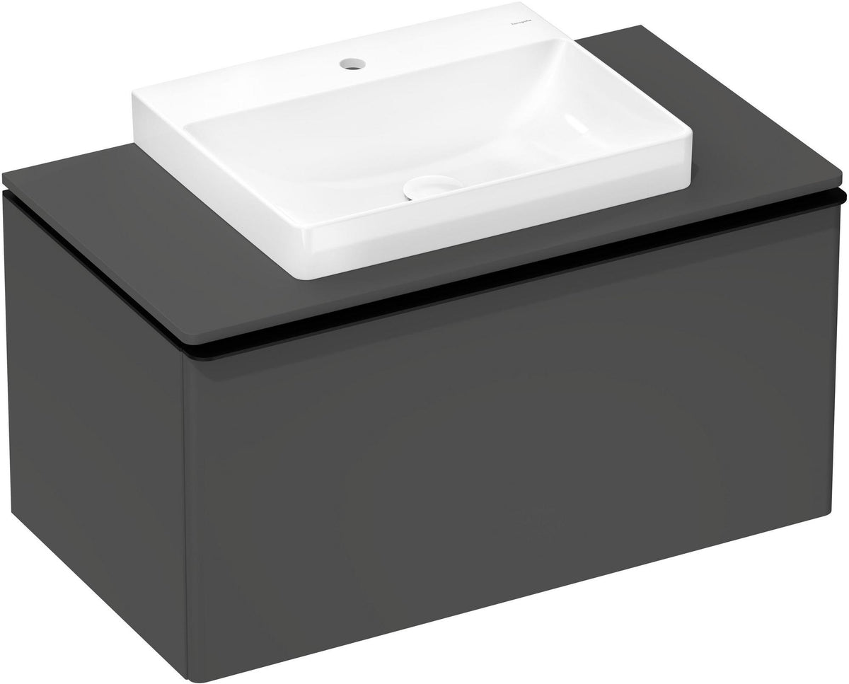 HANSGROHE Xelu Q Waschtischunterschrank 980 mm weiß hochglanz mit SoftClose und Inneneinteilung