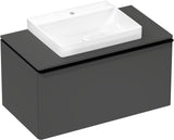 HANSGROHE Xelu Q Waschtischunterschrank 980 mm weiß hochglanz mit SoftClose und Inneneinteilung
