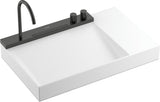 HANSGROHE Avalegra Waschtisch 78 cm mit AquaUnit Armatur – Matt Schwarz, SolidSurface