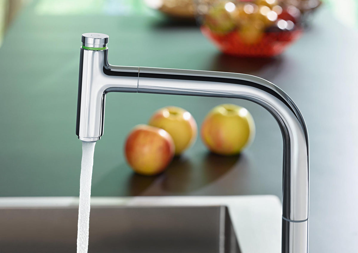 HANSGROHE Einbauspüle S71 450 Edelstahl – Flächenbündiger Einbau, 1 Becken, 60 cm Unterschrank