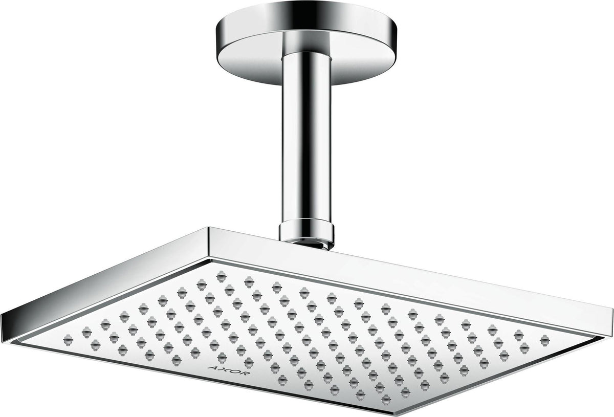 AXOR Kopfbrause 245 x 185 mm 1 Jet EcoSmart Chrom – Rain-Duschkopf für Wand- und Deckenmontage