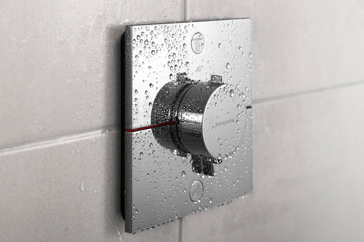 HANSGROHE ShowerSelect Comfort E Thermostat Fertigmontageset UP Chrom für 2 Verbraucher