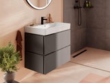 HANSGROHE Waschtisch Compact Xanuia Q 800x480mm weiß mit Hahnloch und Überlauf