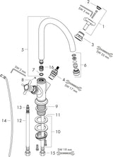 AXOR Montreux 2-Griff Waschtischarmatur DN 15 mit Zugstangen-Ablaufgarnitur, chrom