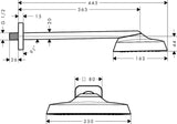 AXOR ShowerSphere 1jet Kopfbrause 250x160 mm mit Brausearm – Rain FlexPower & QuickClean+
