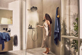 HANSGROHE HG Handbrause Rainfinity 130 3jet Chrom – 3 Strahlarten, QuickClean, Select-Taste