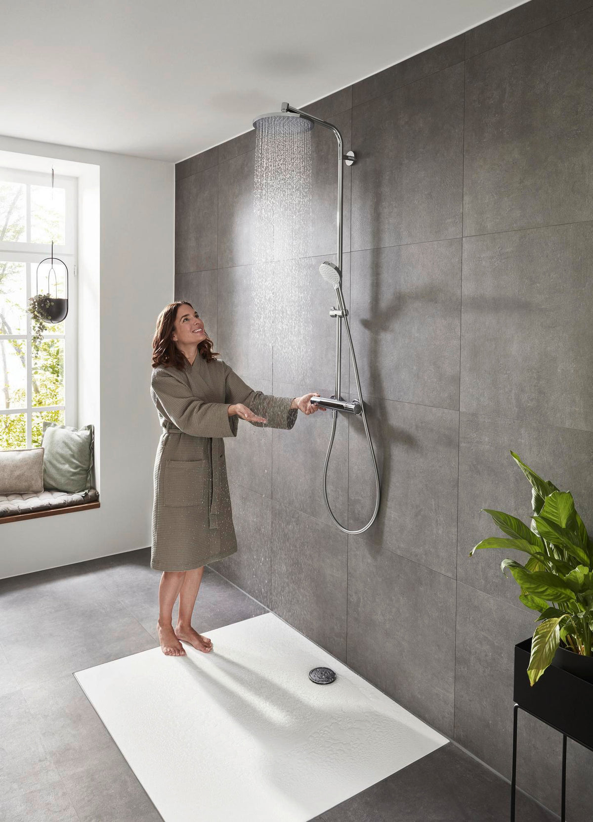 HANSGROHE Showerpipe Crometta S 240 mit Thermostat Ecostat 1001 CL – Chrom