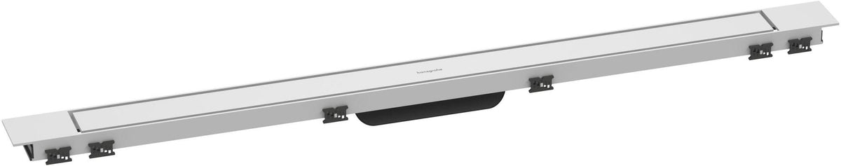 HANSGROHE RainDrain Match Plus Duschrinne 800 mm mattschwarz mit höhenverstellbarem Rahmen