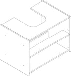 hansgrohe Korpus Waschtischunterschrank 1570/550 rechts Mattweiß