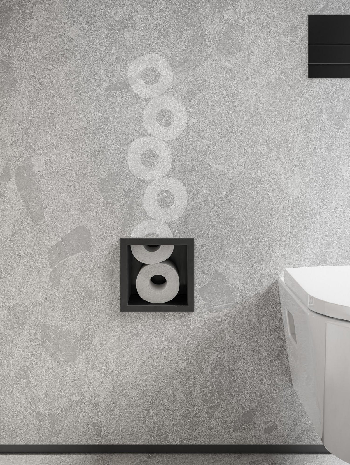 HANSGROHE XtraStoris Original WC-Papierhalter mit Vorratsbehälter für 6 Rollen mattweiß