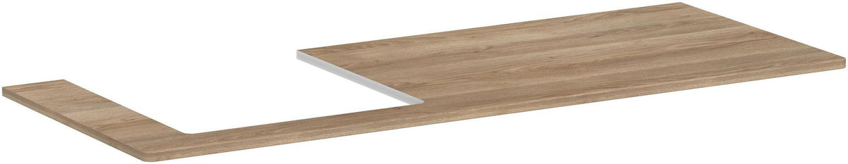 HANSGROHE Xelu Q Konsole 1360x550mm mit Ausschnitt links, weiß hochglanz