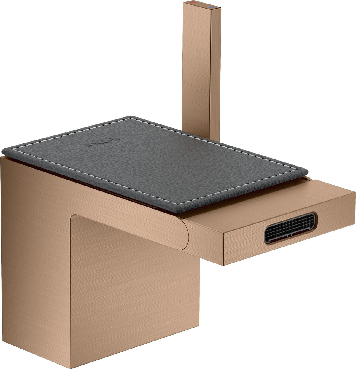 AXOR MyEdition Platte 150 in Leder – Abnehmbare Design-Abdeckung für Waschtischarmaturen