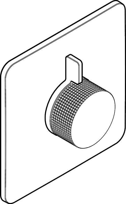 AXOR Citterio C Brausemischer UP Cubic Cut Chrom – Unterputz-Einhebelmischer für 1 Verbraucher