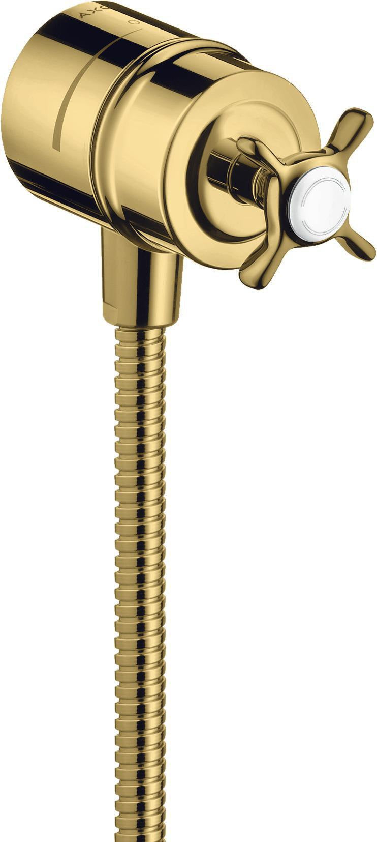 AXOR Montreux FIXFIT STOP Schlauchanschluss DN 15 mit Absperrventil und Kreuzgriff, chrom