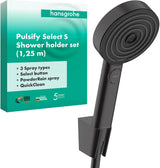 HANSGROHE Pulsify Select S 105 3jet Brauseset mattschwarz PowderRain Massagestrahl