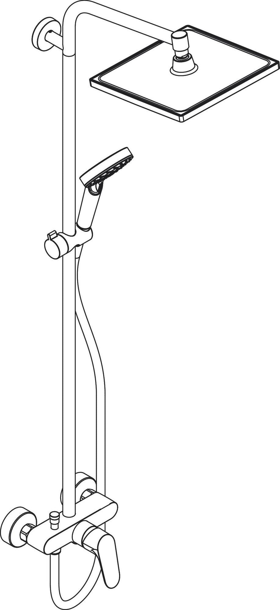 HANSGROHE Showerpipe Crometta E 240 mit Einhebelmischer – 240 mm Kopfbrause, chrom