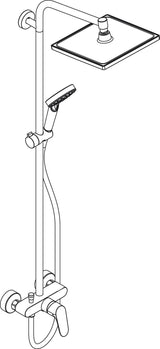 HANSGROHE Showerpipe Crometta E 240 mit Einhebelmischer – 240 mm Kopfbrause, chrom