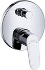 HANSGROHE Focus Einhebel-Wannenmischer Chrom – Wandmontage, 2 Verbraucher, Thermostat