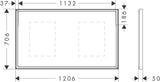 HANSGROHE Spiegel Xarita E mit LED-Beleuchtung und IR-Sensor, mattweiß, 1200 x 700 mm