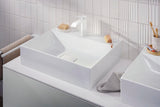 HANSGROHE Waschtischunterschrank Xevolos E 1570 mm mattweiß/eiche dunkel mit PushOpen und SoftClose