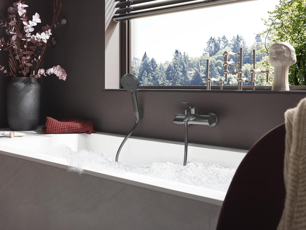 HANSGROHE Wannenmischer Vivenis Aufputz Chrom – WaterfallStream, 2 Verbraucher, DN15