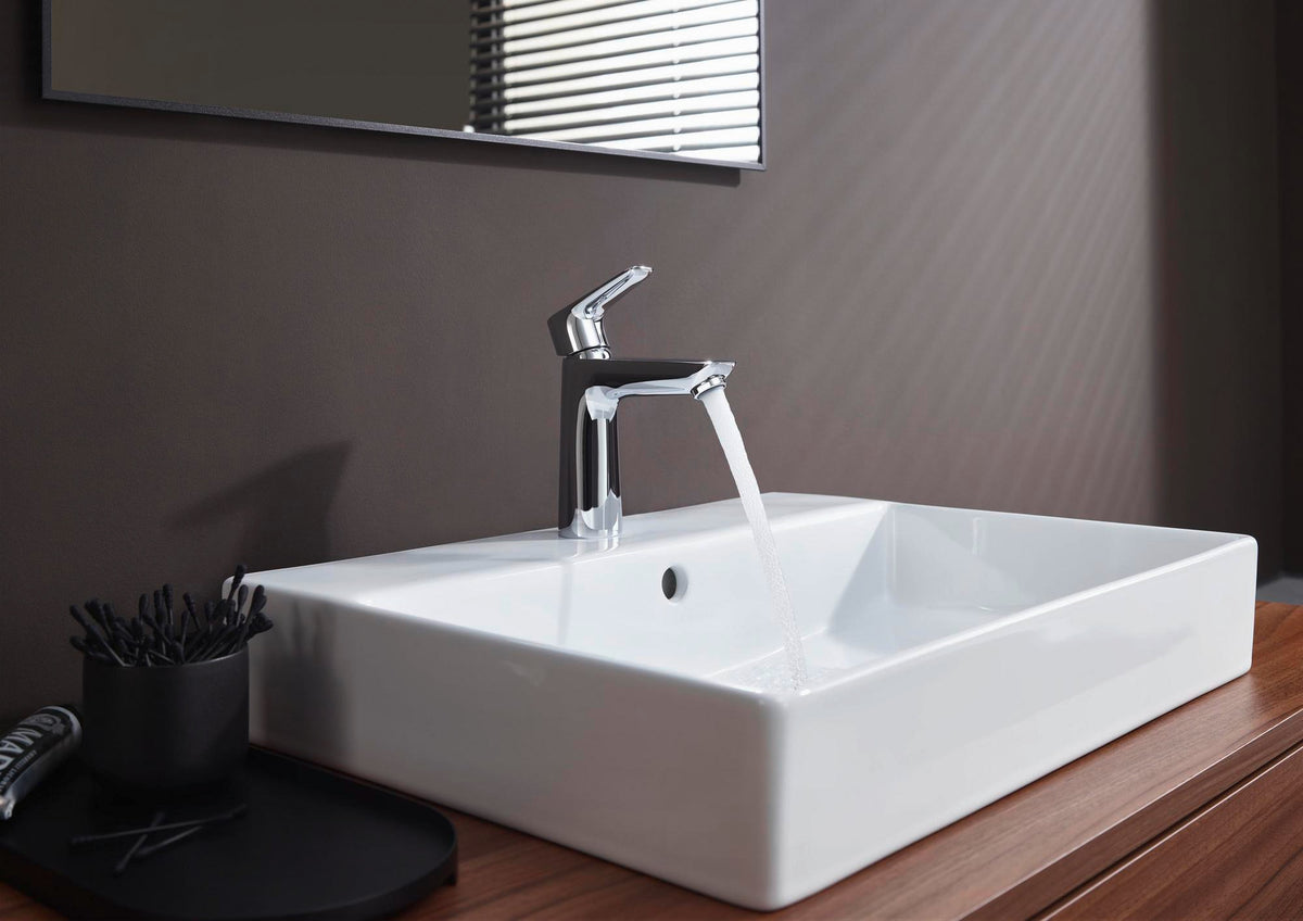 HANSGROHE Talis E Einhebel-Waschtischmischer 110 mit Ablaufgarnitur, chrom – ComfortZone, 5 l/min
