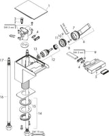AXOR MyEdition Einhebel-Bidetmischer mit Push-Open Ablaufgarnitur – chrom/Spiegelglas